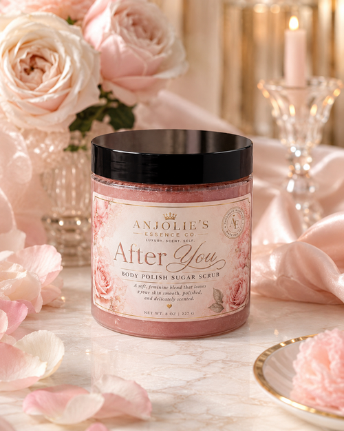 After You Body Polish Sugar Scrub 8 Oz With Soft Floral Musk by Anjolie's Essence Co.