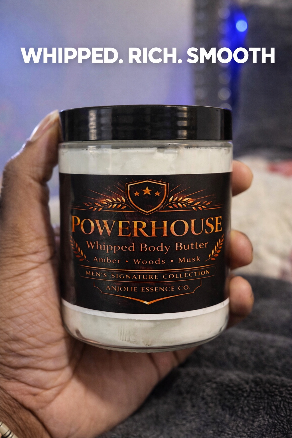 Powerhouse Whipped Body Butter For Men By Anjolie Essence Co Luxurious Hydration And Masculine Scent by Anjolie's Essence Co.