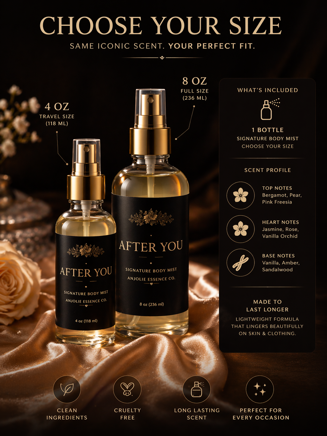 After You Signature Body Mist Soft Intimate Fragrance For Your Skin Perfect Everyday Wear by Anjolie's Essence Co.