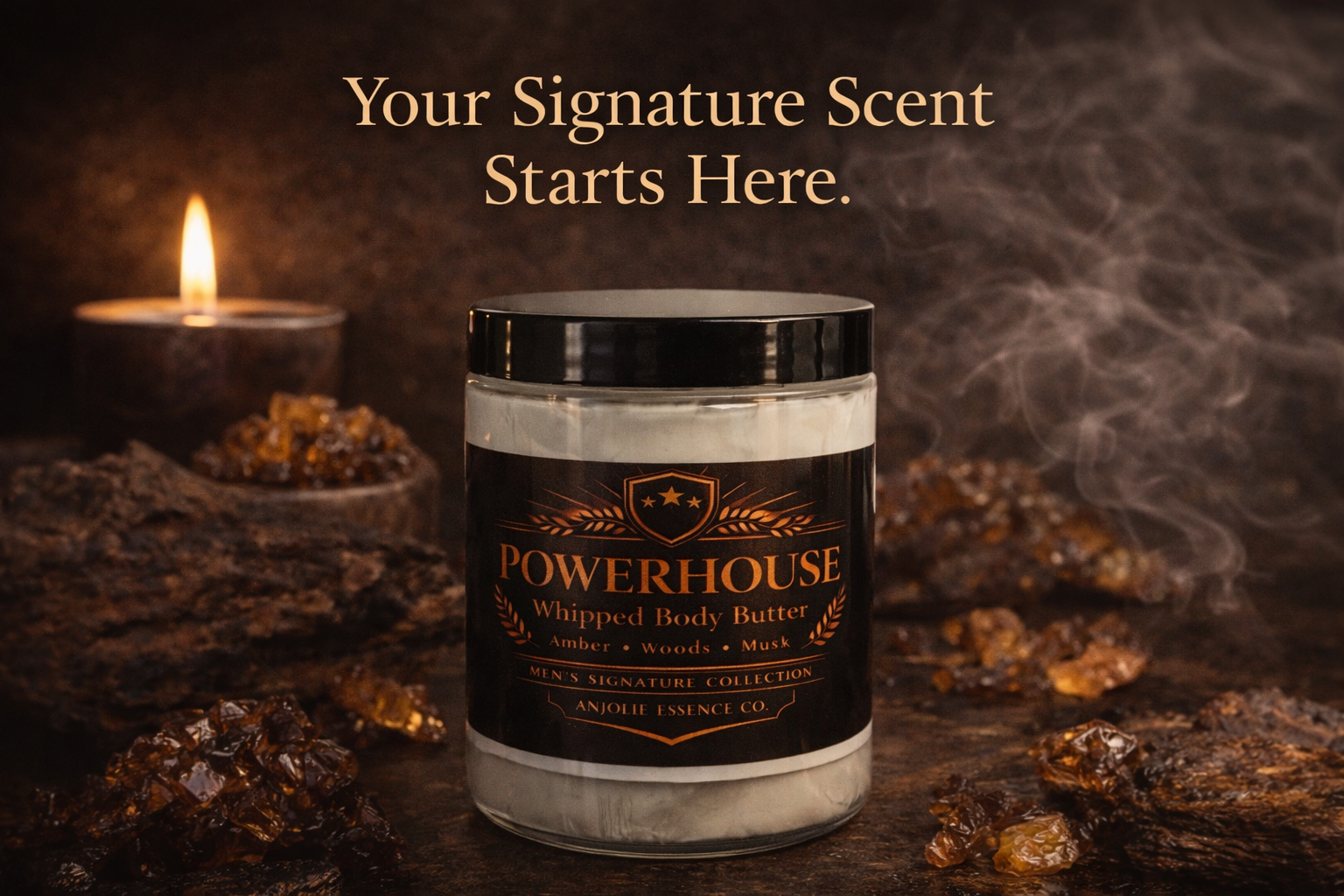 Powerhouse Whipped Body Butter For Men By Anjolie Essence Co Luxurious Hydration And Masculine Scent by Anjolie's Essence Co.