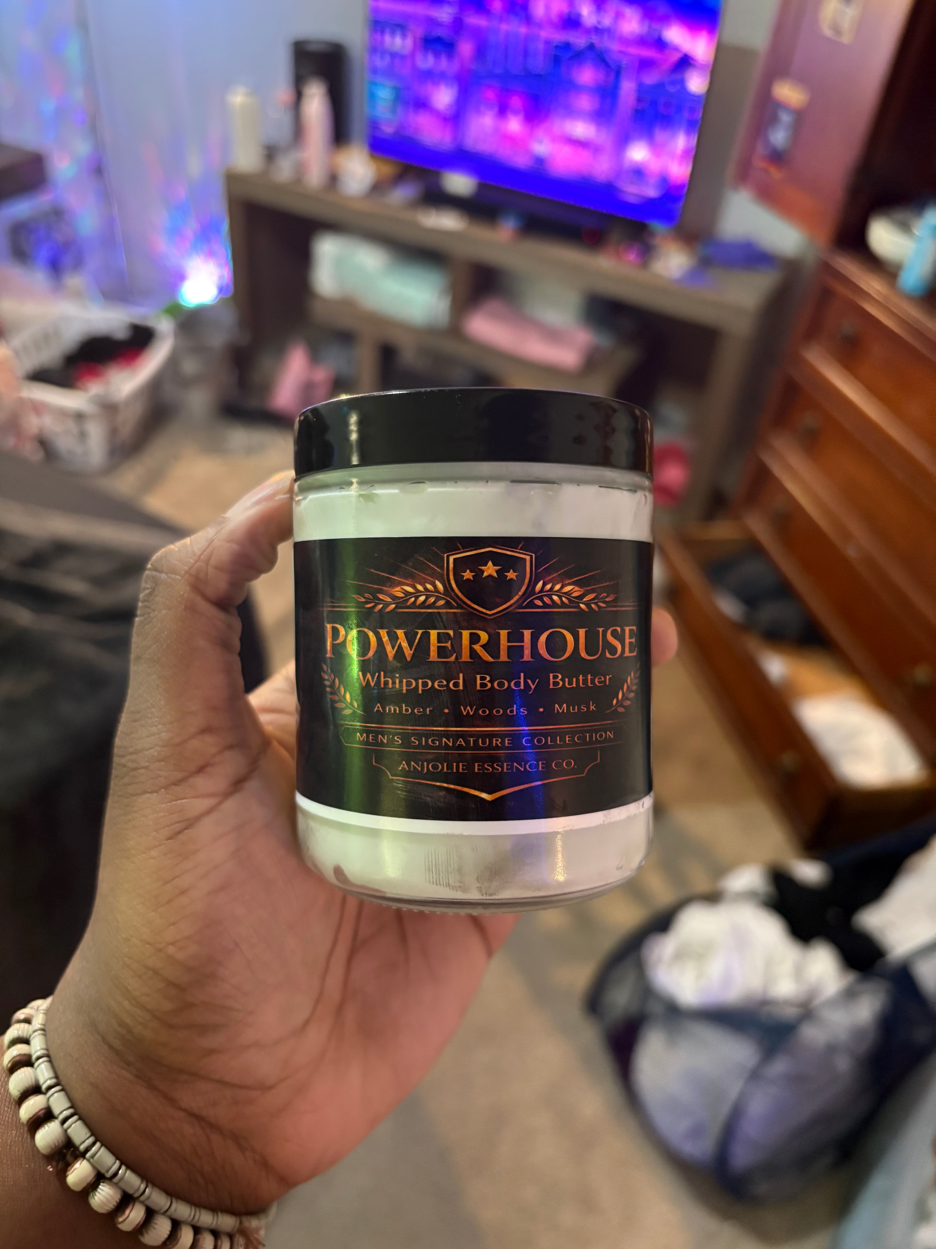 Powerhouse Whipped Body Butter For Men By Anjolie Essence Co Luxurious Hydration And Masculine Scent by Anjolie's Essence Co.