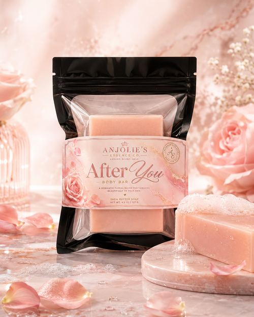 After You Body Bar Soap 4.5 Oz With White Jasmine And Soft Musk by Anjolie's Essence Co.