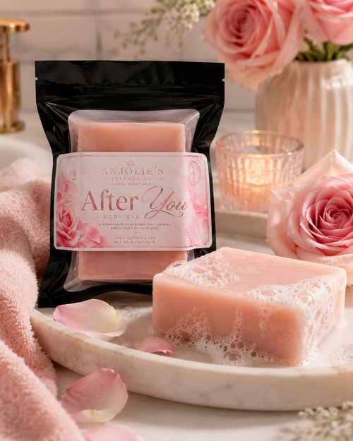 After You Body Bar Soap 4.5 Oz With White Jasmine And Soft Musk by Anjolie's Essence Co.