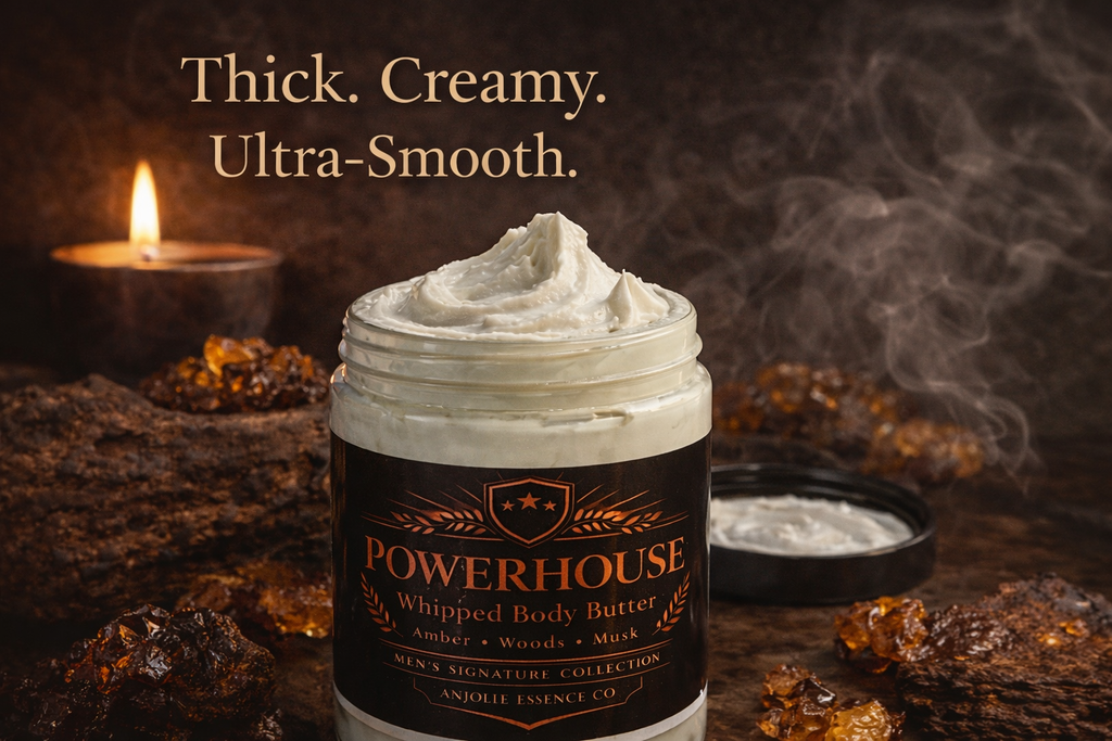 Powerhouse Whipped Body Butter For Men By Anjolie Essence Co Luxurious Hydration And Masculine Scent by Anjolie's Essence Co.