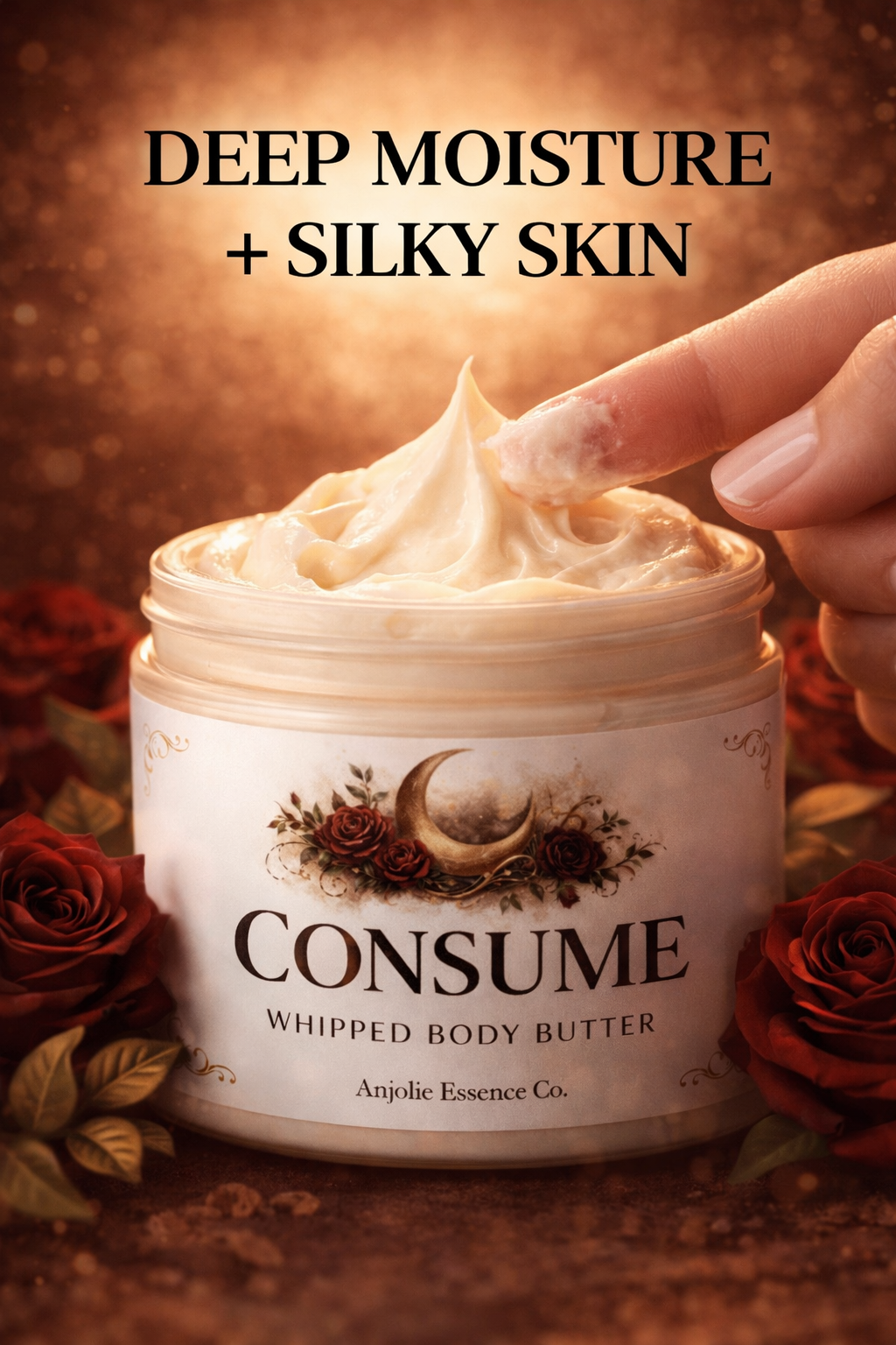Consume Whipped Body Butter Luxurious Deeply Moisturizing For Dry Skin Silky Smooth Everyday Hydration by Anjolie's Essence Co.