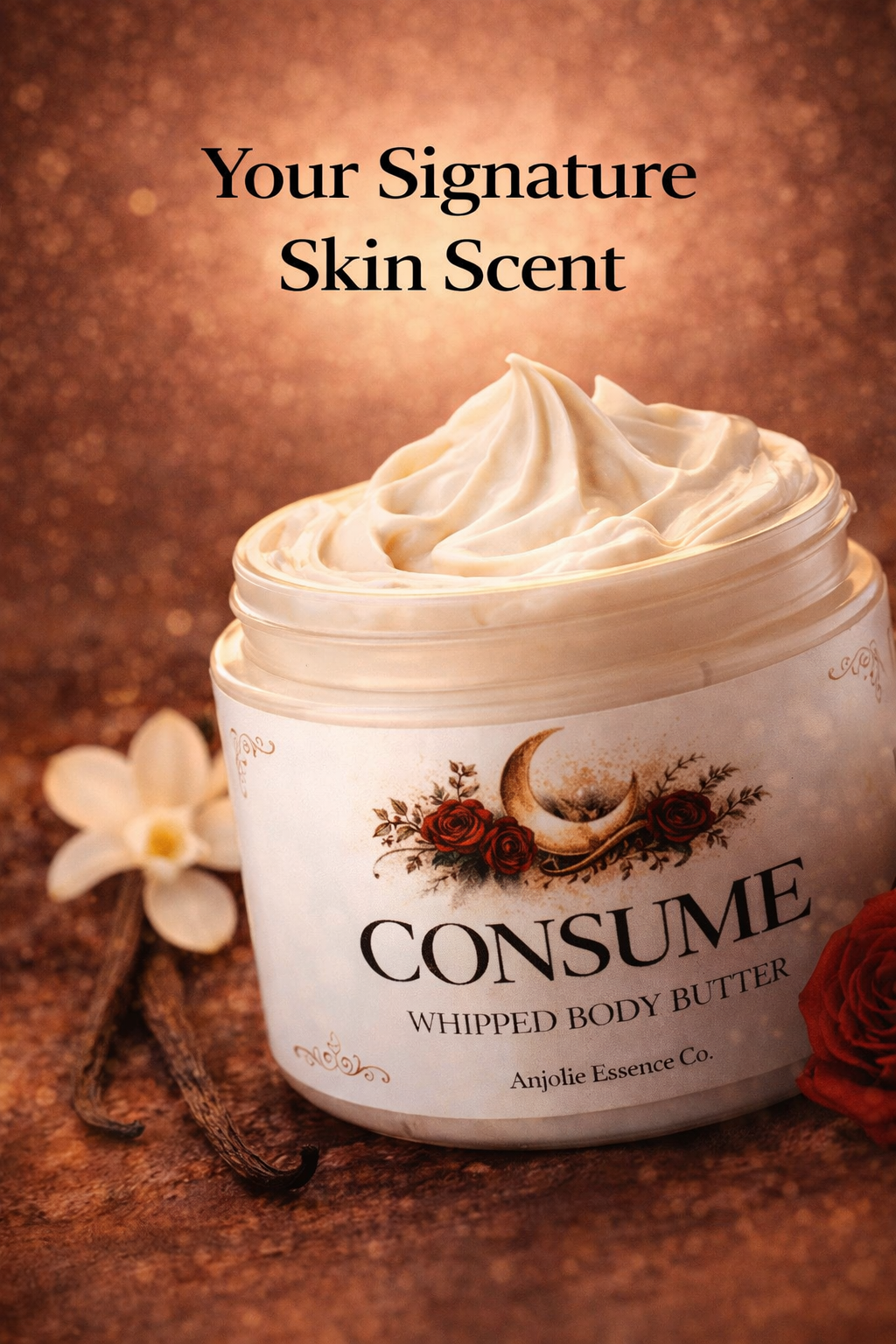 Consume Whipped Body Butter Luxurious Deeply Moisturizing For Dry Skin Silky Smooth Everyday Hydration by Anjolie's Essence Co.