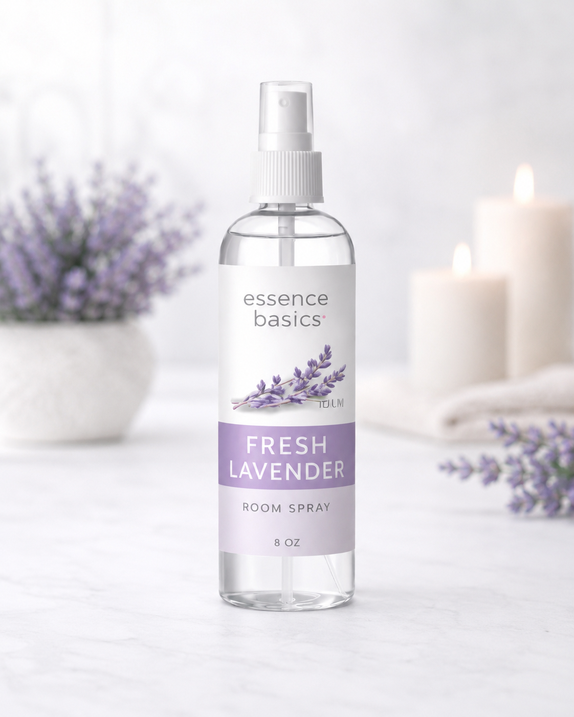 Fresh Lavender Room and Linen Spray 8 Oz Calming Home Fabric Mist by Anjolie's Essence Co.