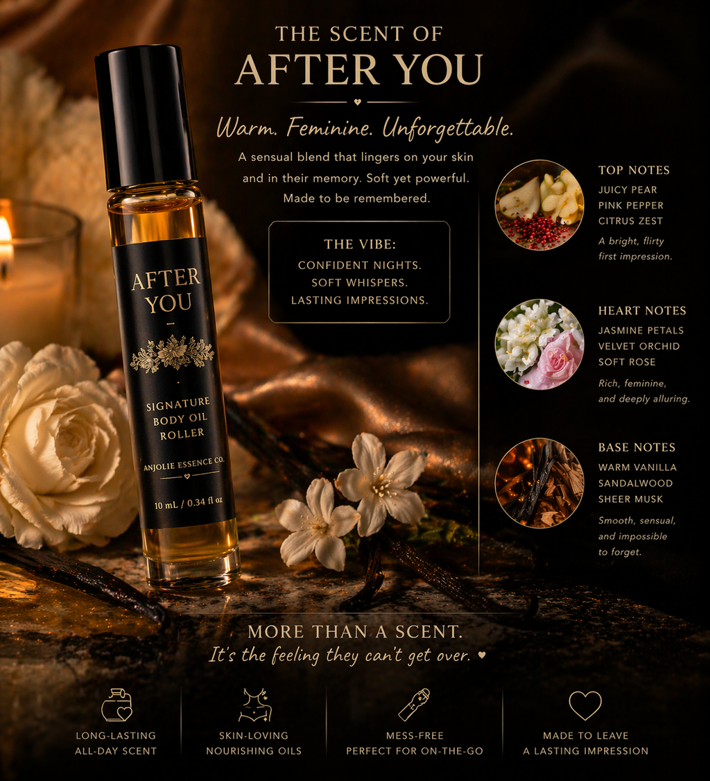 After You Signature Body Oil Roller by Anjolie Essence Co Lasting Warm Sensual Scent Close To The Skin by Anjolie's Essence Co.