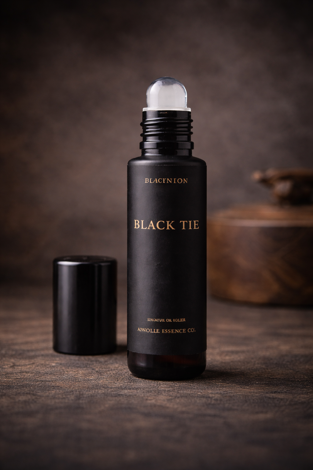 Black Tie Signature Oil Roller for Men 10ml Portable Glass Roller Perfume Long Lasting Evening Fragrance by Anjolie's Essence Co.