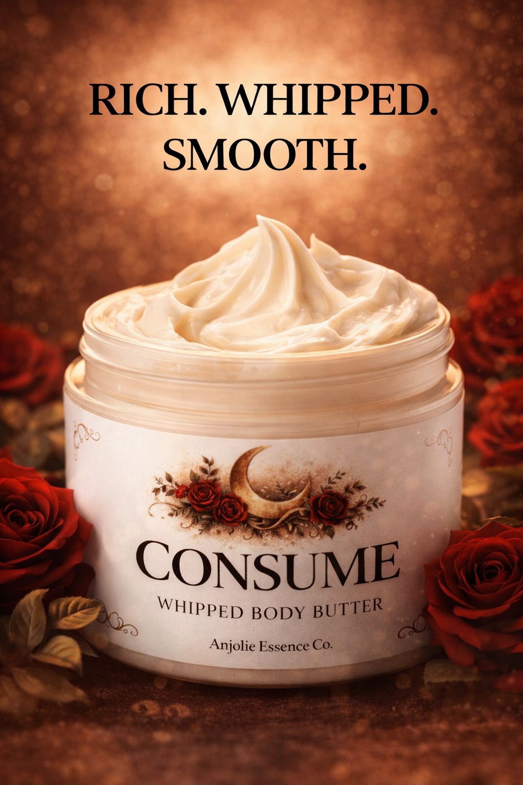 Consume Whipped Body Butter Luxurious Deeply Moisturizing For Dry Skin Silky Smooth Everyday Hydration by Anjolie's Essence Co.