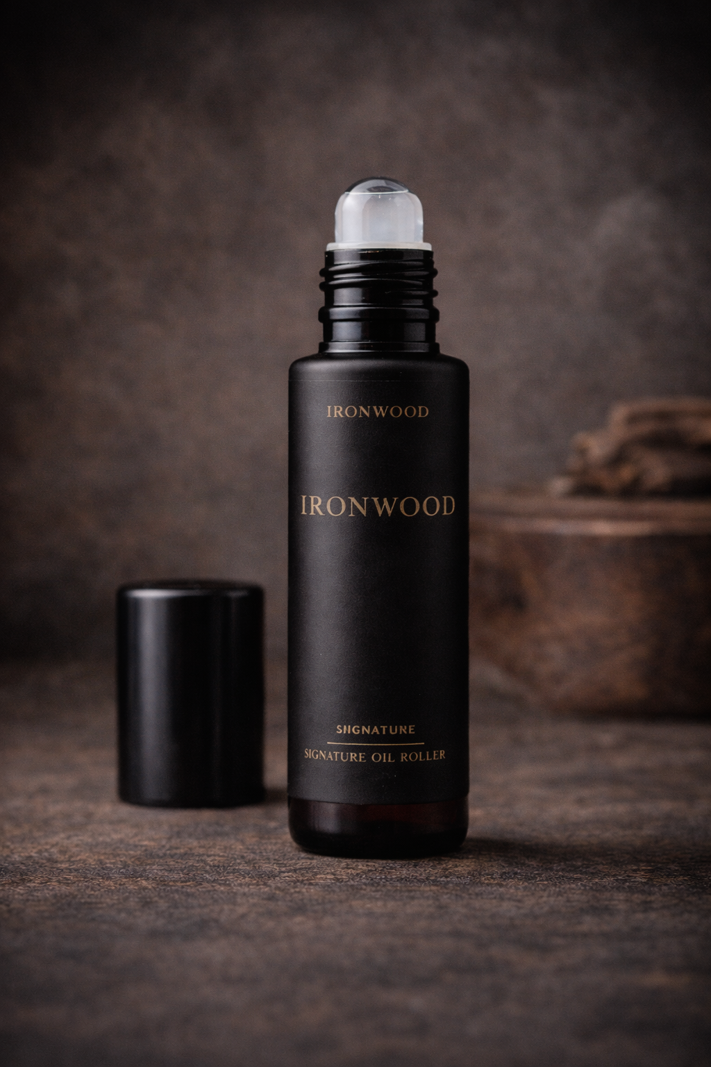 Ironwood Signature Oil Roller Mens Fragrance By Anjolie Essence Co Grounded Dry Wood Warmth Everyday Confidence by Anjolie's Essence Co.